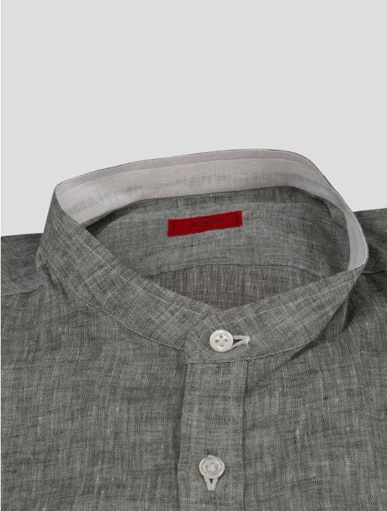 Isaia Isaia Green Linen Shirt Green 001