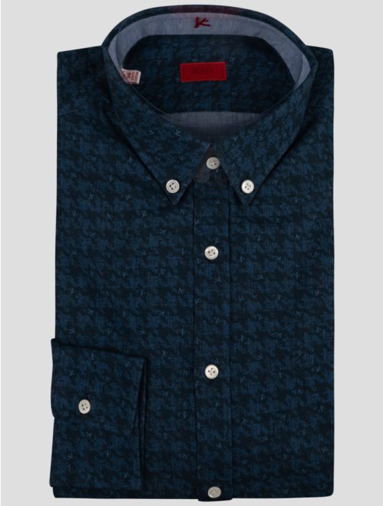 Isaia Isaia Dark Blue Cotton Shirt Dark Blue 000