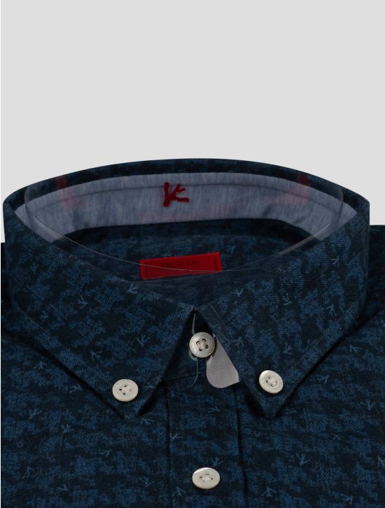 Isaia Isaia Dark Blue Cotton Shirt Dark Blue 001