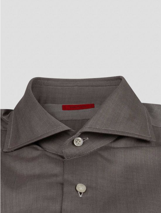 Isaia Isaia Taupe Cotton Shirt Taupe 001