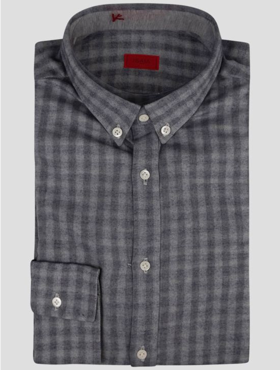 Isaia Isaia Gray Cotton Shirt Gray 000