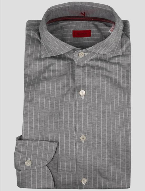 Isaia Isaia Gray Cotton Shirt Gray 000