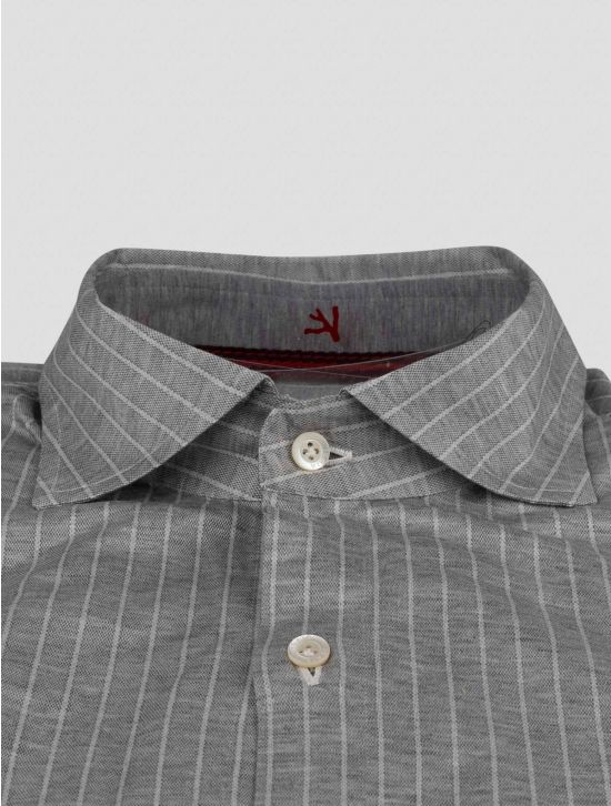 Isaia Isaia Gray Cotton Shirt Gray 001