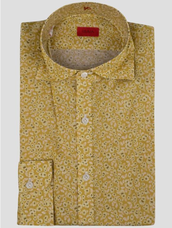 Isaia Isaia Yellow Cotton Shirt Yellow 000