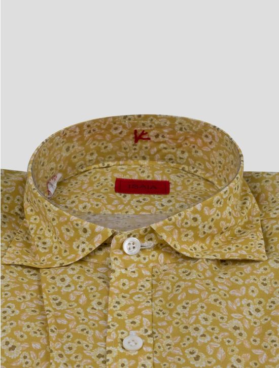 Isaia Isaia Yellow Cotton Shirt Yellow 001