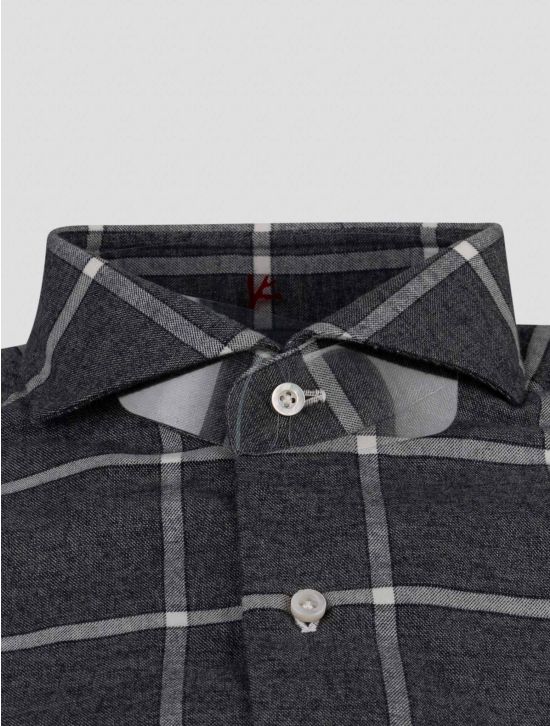 Isaia Isaia Gray Cotton Shirt Gray 001