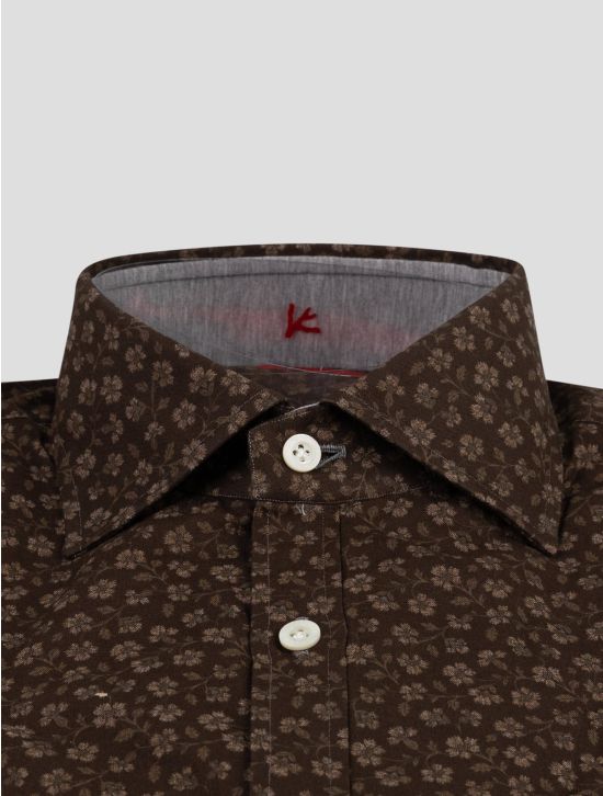 Isaia Isaia Brown Cotton Shirt Brown 001