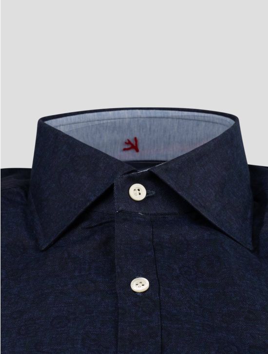 Isaia Isaia Dark Blue Cotton Shirt Dark Blue 001