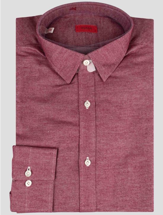 Isaia Isaia Red Cotton Shirt Red 000