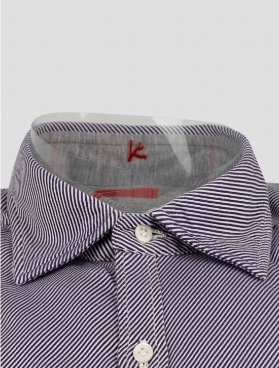 Isaia Isaia Blue White Cotton Shirt Blue / White 001