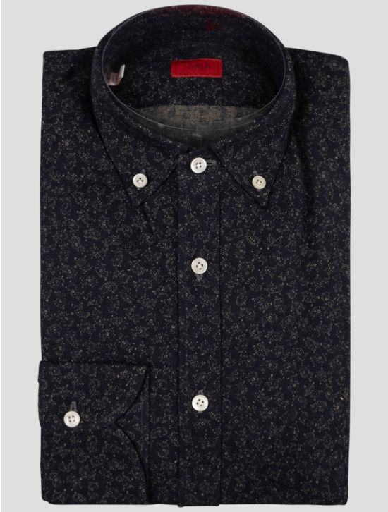 Isaia Isaia Dark Blue Cotton Shirt Dark Blue 000