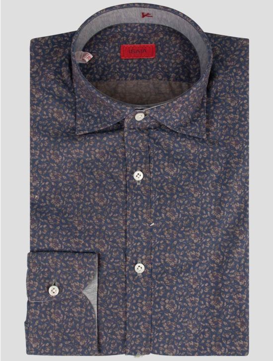 Isaia Isaia Blue Cotton Shirt Blue 000