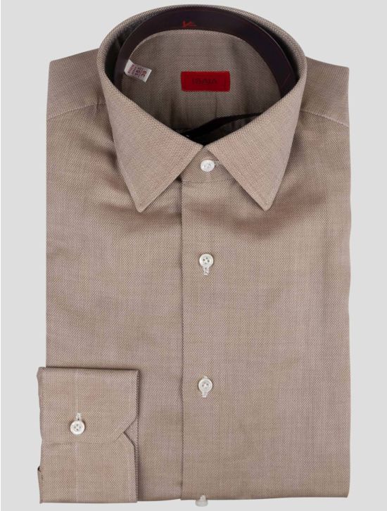 Isaia Isaia Beige Cotton Shirt Beige 000