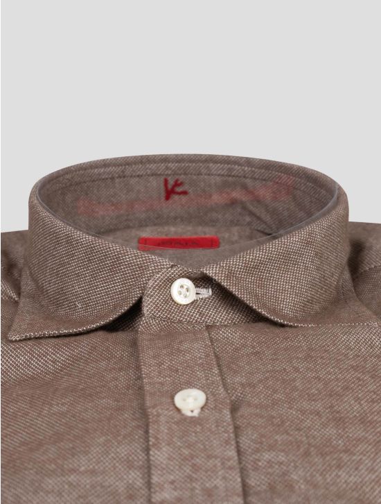 Isaia Isaia Brown Cotton Shirt Brown 001