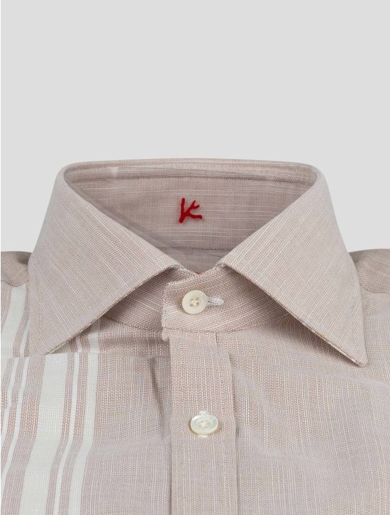 Isaia Isaia Taupe Cotton Shirt Taupe 001