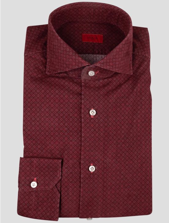 Isaia Isaia Burgundy Cotton Shirt Burgundy 000