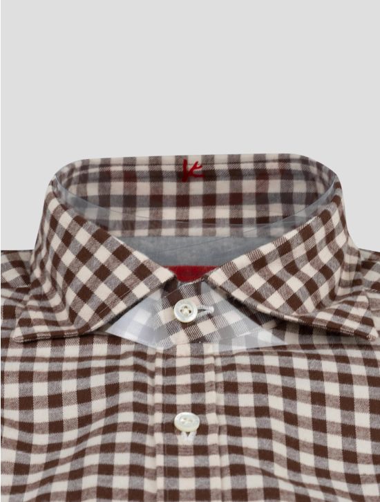 Isaia Isaia Brown Cotton Shirt Brown 001