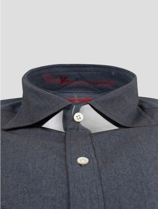 Isaia Isaia Blue Cotton Cashmere Shirt Blue 001