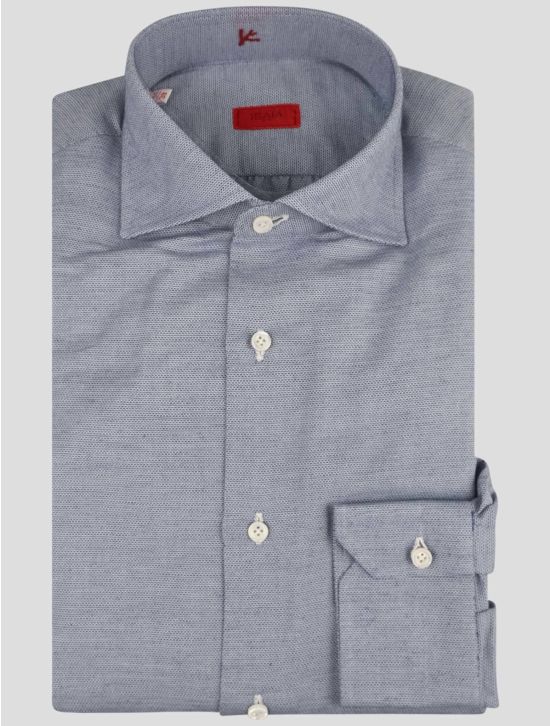 Isaia Isaia Light Blue Cotton Cashmere Shirt Light Blue 000