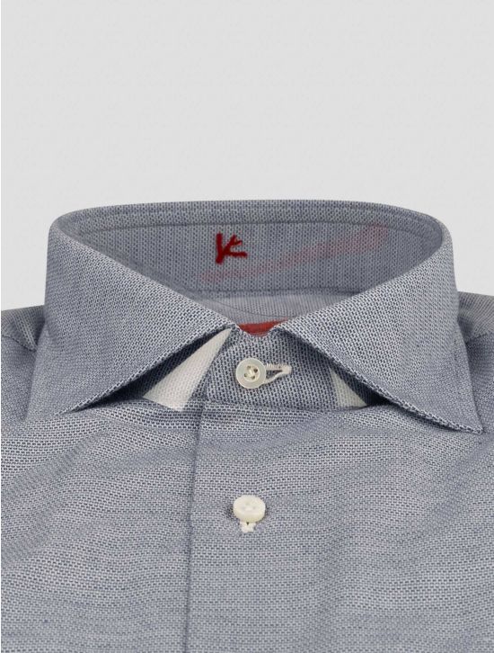 Isaia Isaia Light Blue Cotton Cashmere Shirt Light Blue 001