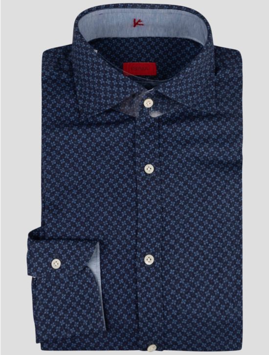 Isaia Isaia Blue Cotton Shirt Blue 000