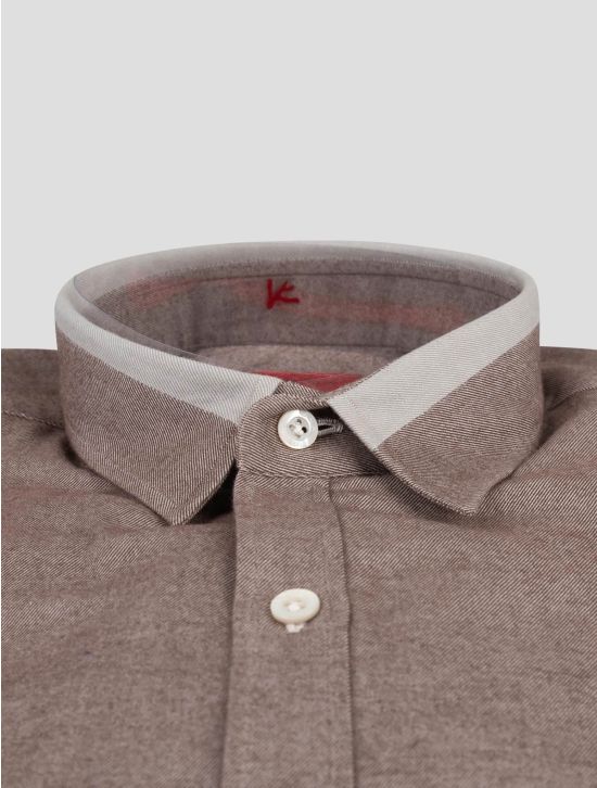 Isaia Isaia Brown Cotton Shirt Brown 001