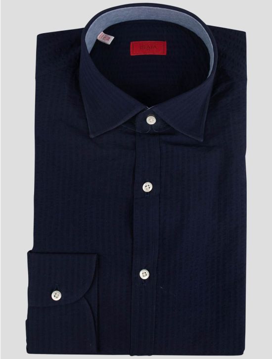 Isaia Isaia Blue Cotton Shirt Blue 000