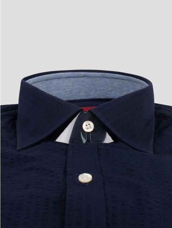 Isaia Isaia Blue Cotton Shirt Blue 001