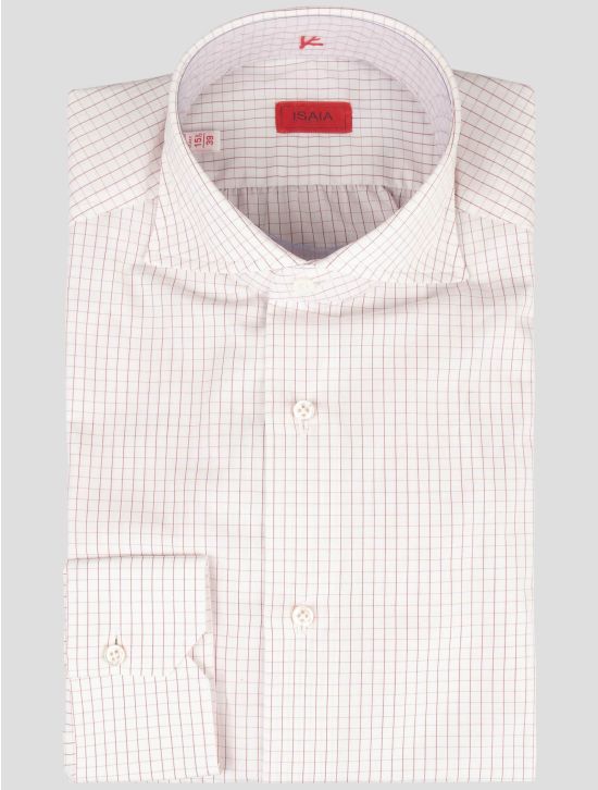 Isaia Isaia Pink White Cotton Shirt White / Pink 000