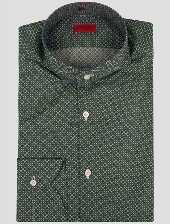 Isaia Isaia Green Cotton Shirt Green 000