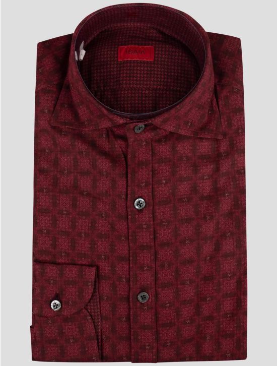 Isaia Isaia Red Cotton Shirt Red 000