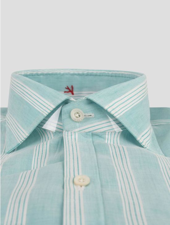 Isaia Isaia Multicolor Linen Cotton Shirt Multicolor 001