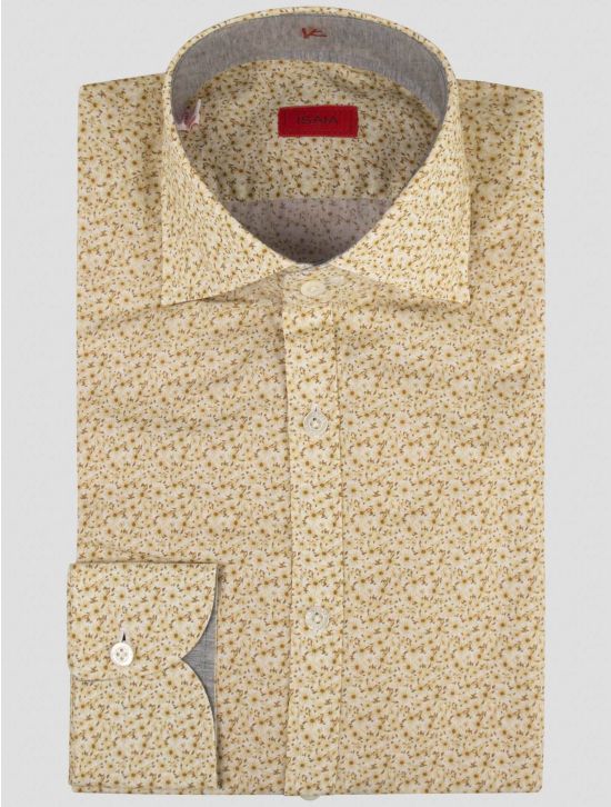 Isaia Isaia Yellow Cotton Shirt Yellow 000