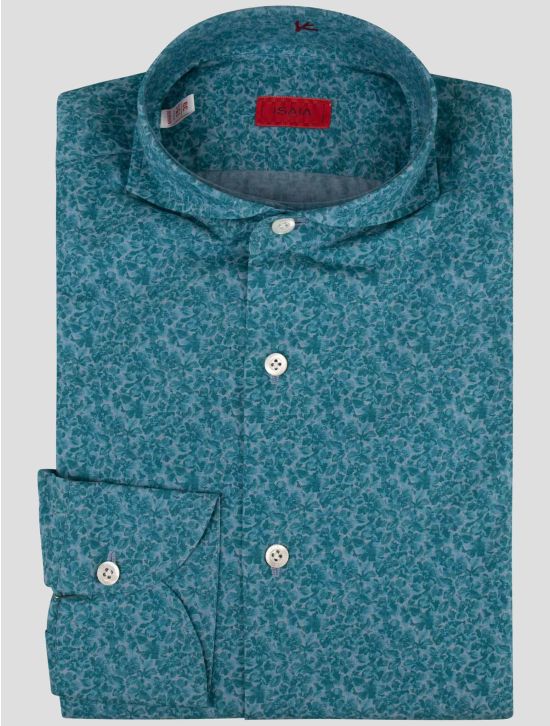 Isaia Isaia Green Cotton Shirt Green 000