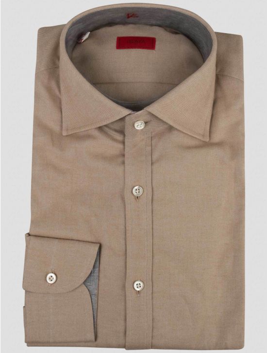 Isaia Isaia Beige Cotton Shirt Beige 000