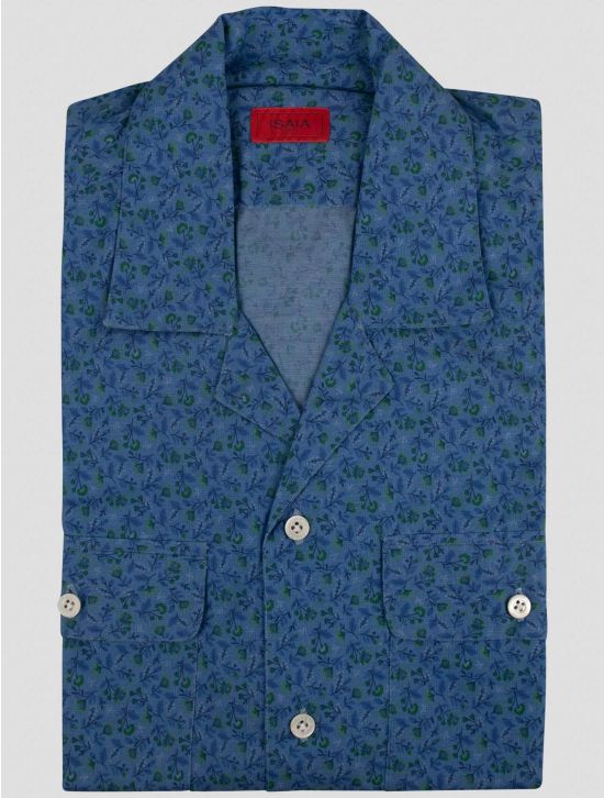 Isaia Isaia Blue Cotton Shirt Blue 000