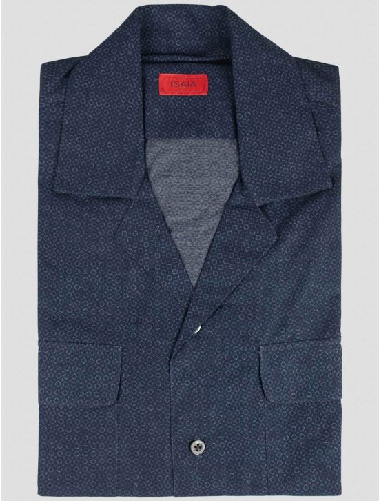 Isaia Isaia Blue Cotton Shirt Blue 000