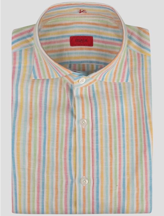 Isaia Isaia Multicolor Linen Shirt Multicolor 000