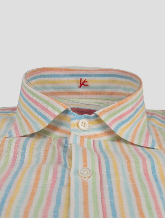 Isaia Isaia Multicolor Linen Shirt Multicolor 001