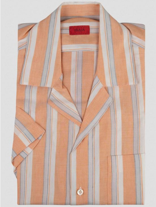 Isaia Isaia Multicolor Linen Cotton Shirt Multicolor 000