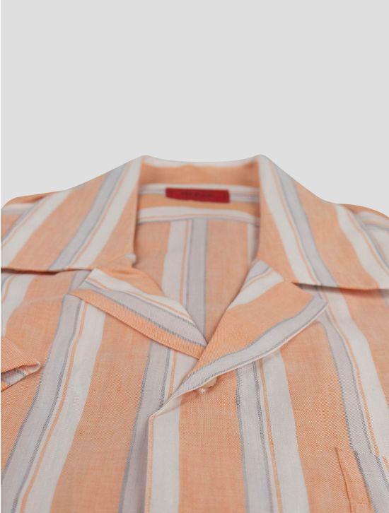 Isaia Isaia Multicolor Linen Cotton Shirt Multicolor 001