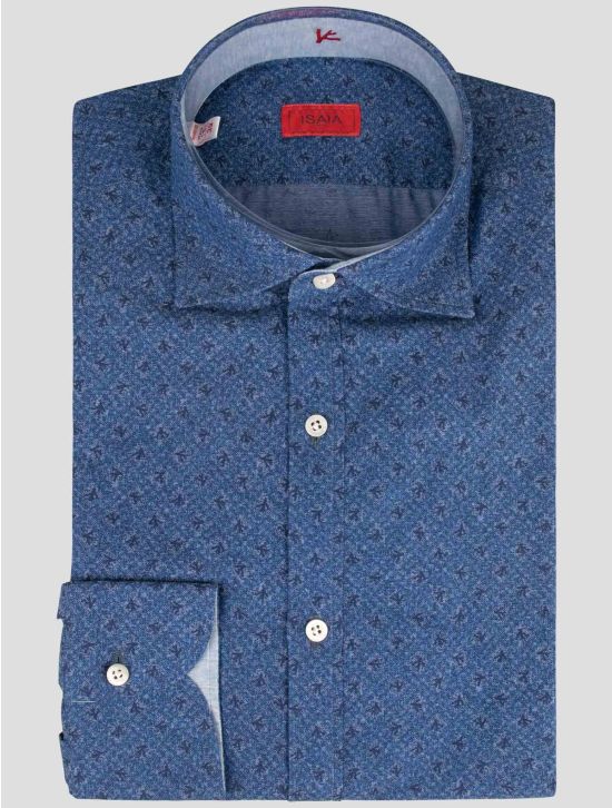 Isaia Isaia Blue Cotton Shirt Blue 000