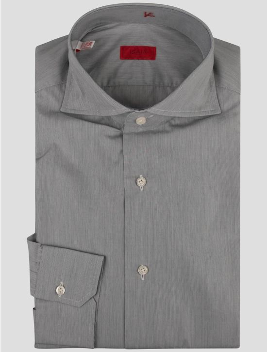 Isaia Isaia Gray Cotton Shirt Gray 000