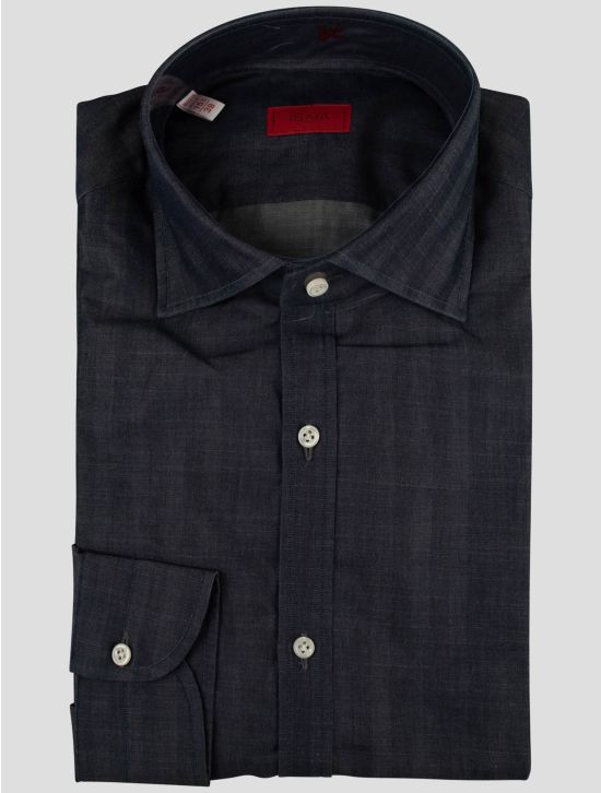 Isaia Isaia Blue Cotton Shirt Blue 000