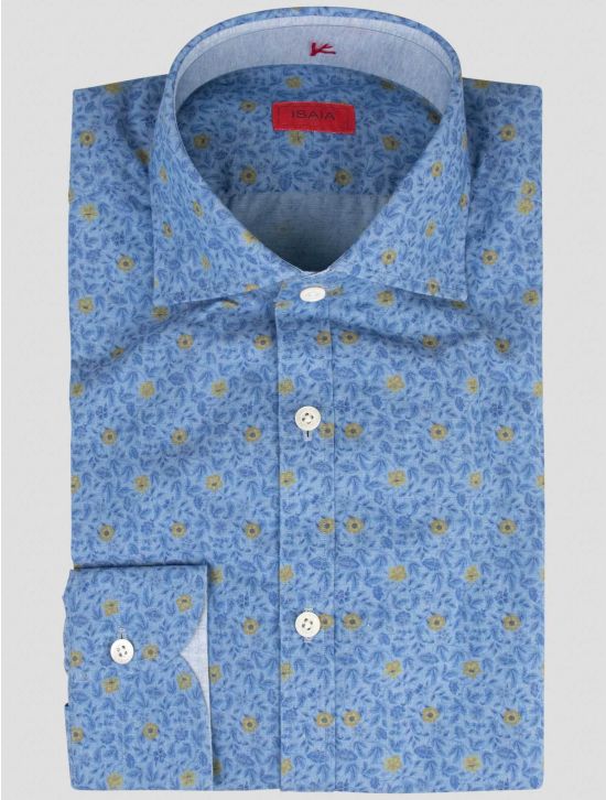 Isaia Isaia Blue Cotton Shirt Blue 000