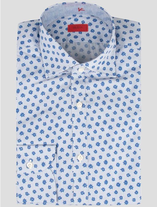 Isaia Isaia Blue Cotton Shirt Blue 000