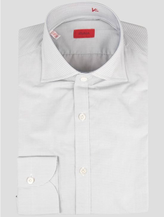 Isaia Isaia Gray Cotton Shirt Gray 000