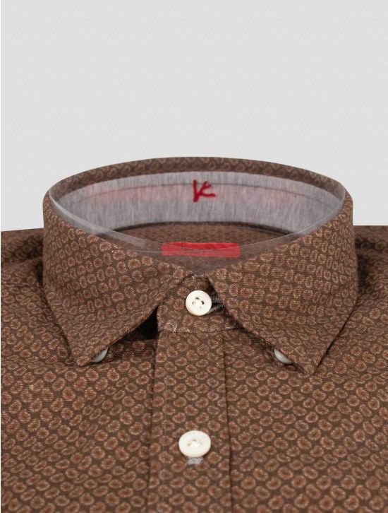 Isaia Isaia Brown Cotton Shirt Brown 001