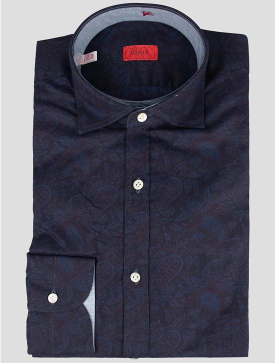 Isaia Isaia Blue Cotton Shirt Blue 000