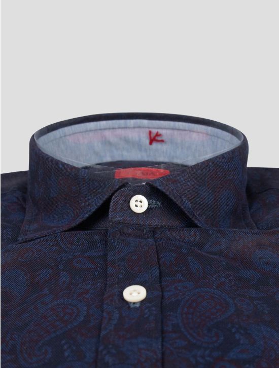 Isaia Isaia Blue Cotton Shirt Blue 001